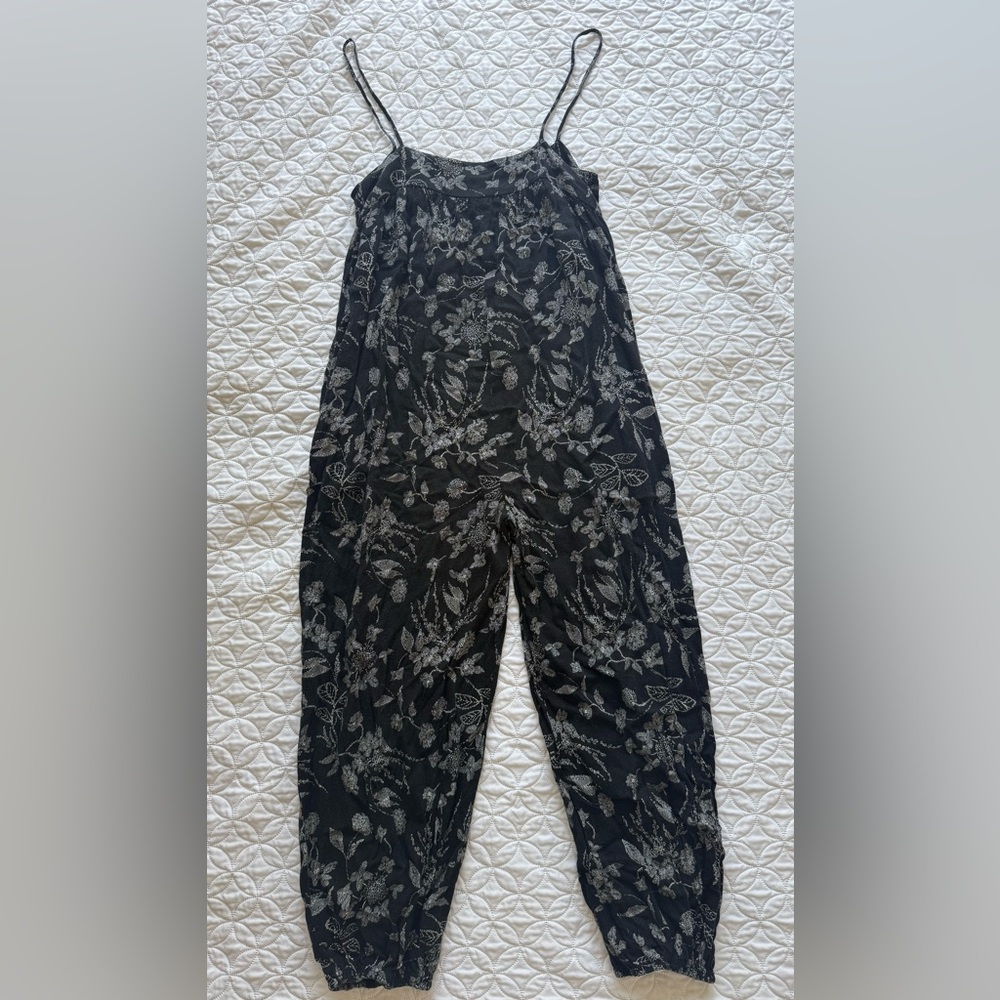 Floral Black Jumpsuit